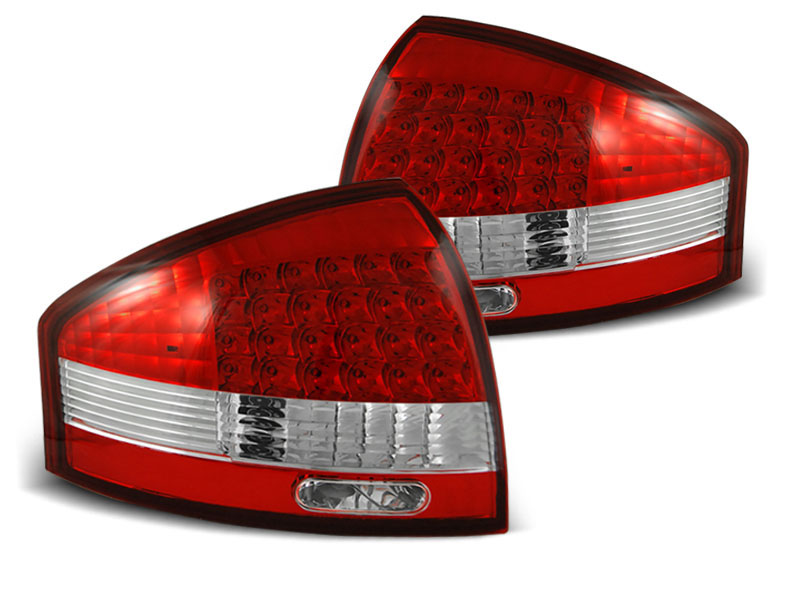 AUDI A6 97-04 RED WHITE LED TAILLIGHTS