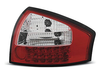 AUDI A6 05.97-05.04 RED WHITE LED TAILLIGHTS