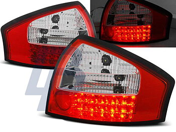 AUDI A6 05.97-05.04 RED WHITE LED TAILLIGHTS