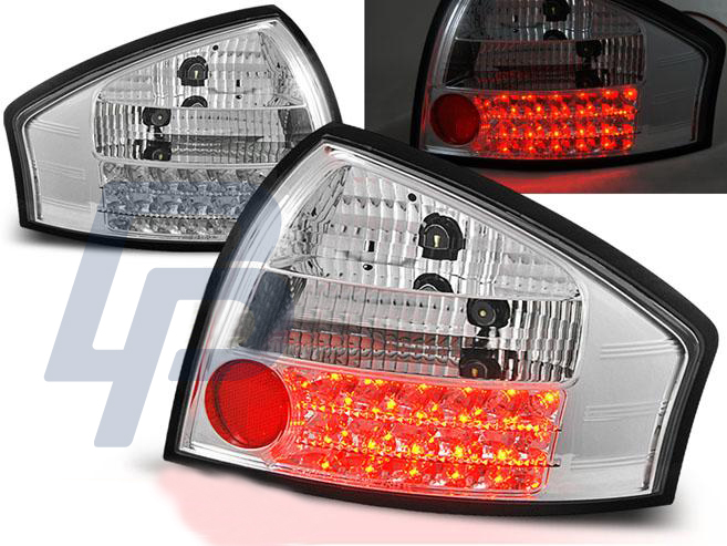 AUDI A6 05.97-.05.04 CHROME LED TAILLIGHTS - 2