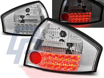 AUDI A6 05.97-.05.04 CHROME LED TAILLIGHTS