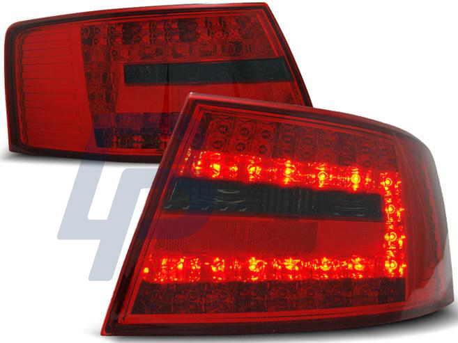 AUDI A6 C6 SEDAN 04.04-08 RED WHITE LED TAILLIGHTS - 2