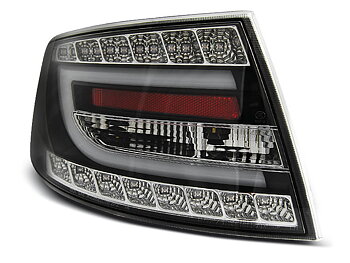 AUDI A6 C6 SEDAN 04.04-08 BLACK LED TAILLIGHTS 6PIN