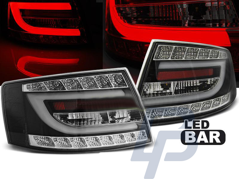 AUDI A6 C6 SEDAN 04.04-08 SVARTA LED BAKLAMPOR 7PIN - 7