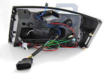 AUDI A6 C6 SEDAN 04.04-08 BLACK LED TAILLIGHTS 7PIN