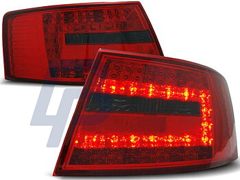 AUDI A6 C6 SEDAN 04.04-08 RED SMOKE LED TAILLIGHTS