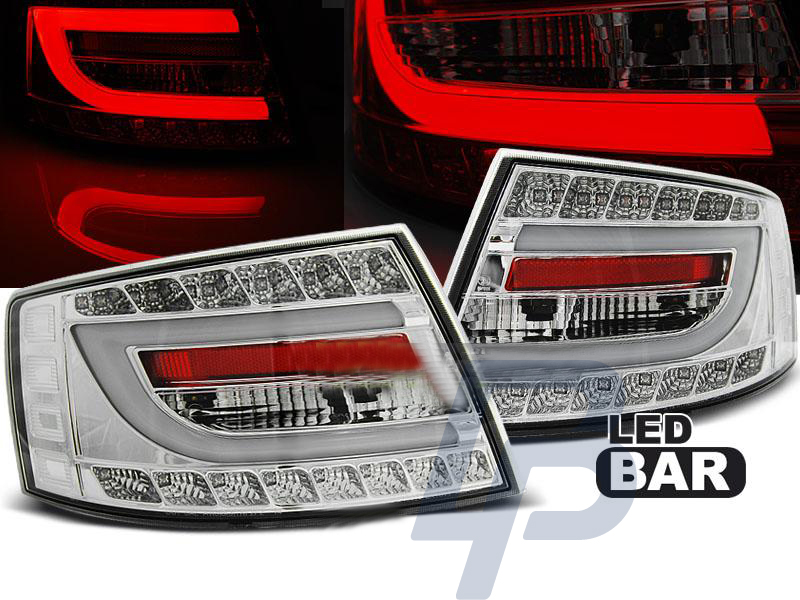 AUDI A6 C6 SEDAN 04.04-08 CHROME LED TAILLIGHTS 6PIN - 8