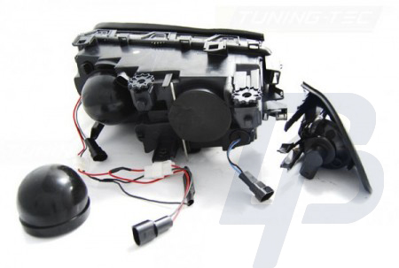HEADLIGHTS BMW E46 05.98-08.01 S/T ANGEL EYES LED CHROME - 3