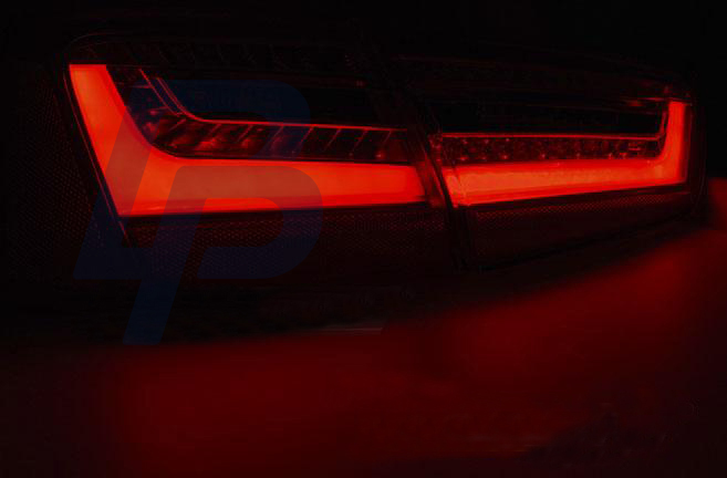 AUDI A6 C7 11-10.14 RED WHITE LED TAILLIGHTS - 2