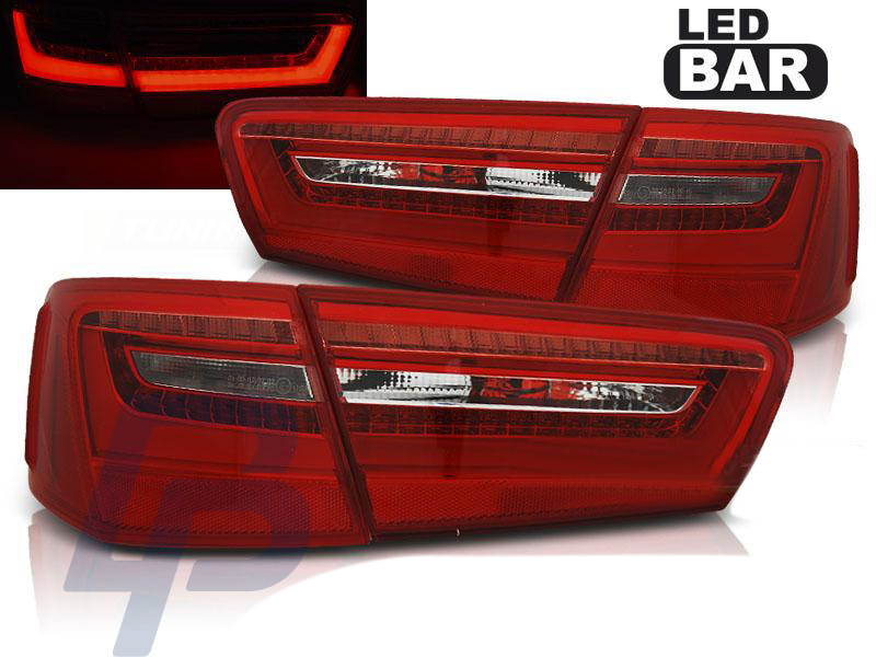 AUDI A6 C7 11-10.14 RED WHITE LED TAILLIGHTS - 5