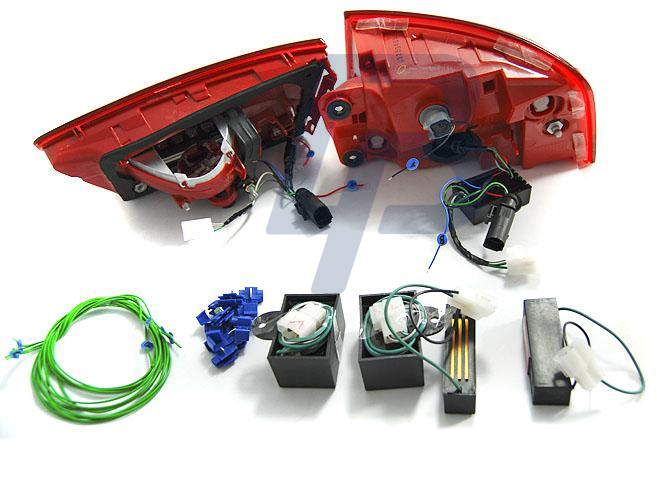 AUDI A6 C7 11-10.14 RED WHITE LED TAILLIGHTS - 4