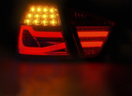 LED TAILLIGHTS BMW E90 03.05-08.08 RED SMOKE LED BAR - 4