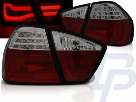 LED TAILLIGHTS BMW E90 03.05-08.08 RED SMOKE LED BAR
