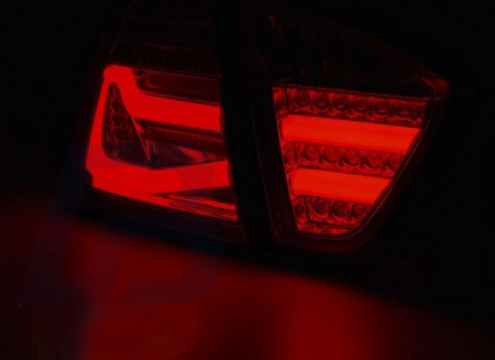 LED TAILLIGHTS BMW E90 03.05-08.08 RED WHITE LED BAR - 4