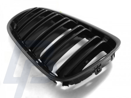 GRILLS BMW E90 / E91 LCI 09- GLOSSY BLACK DOUBLE BAR M-LOOK - 3