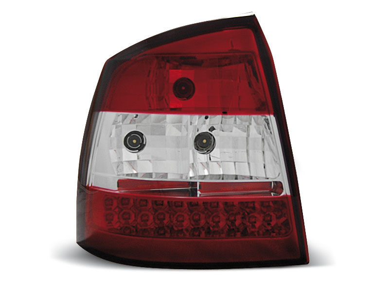OPEL ASTRA G 09.97-02.04 RED WHITE LED TAILLIGHTS