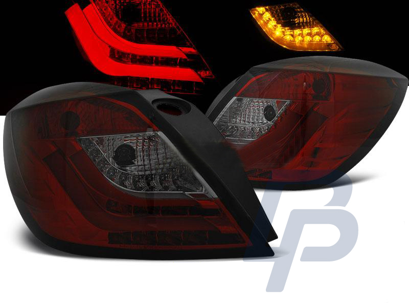 OPEL ASTRA H 03.04-09 3D GTC RED WHITE LED TAILLIGHTS - 2