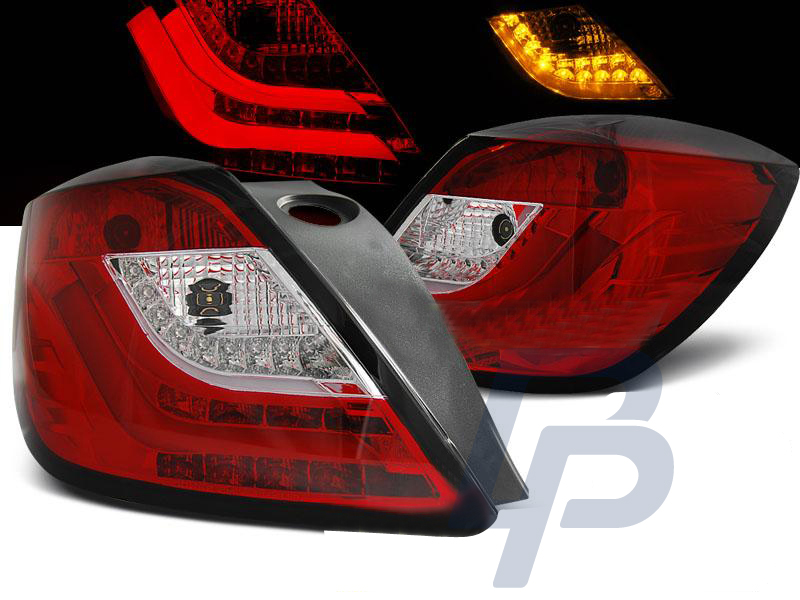 OPEL ASTRA H 03.04-09 3D GTC RED WHITE LED TAILLIGHTS - 7