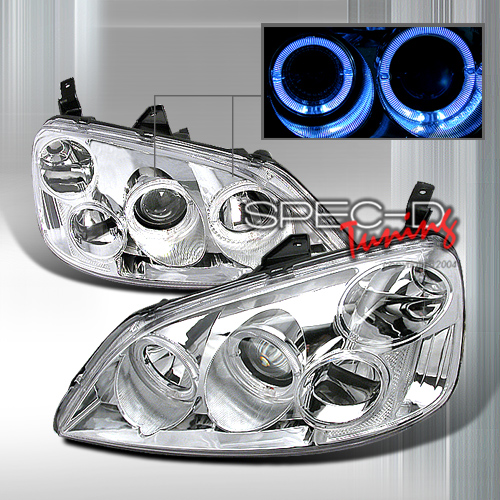 HONDA CIVIC 01-03 2D PROJECTOR HEADLIGHTS CLEAR [KS]