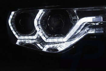 HEADLIGHTS BMW F30/F31 10.11 - 05.15 ANGEL EYES LED CHROME DRL