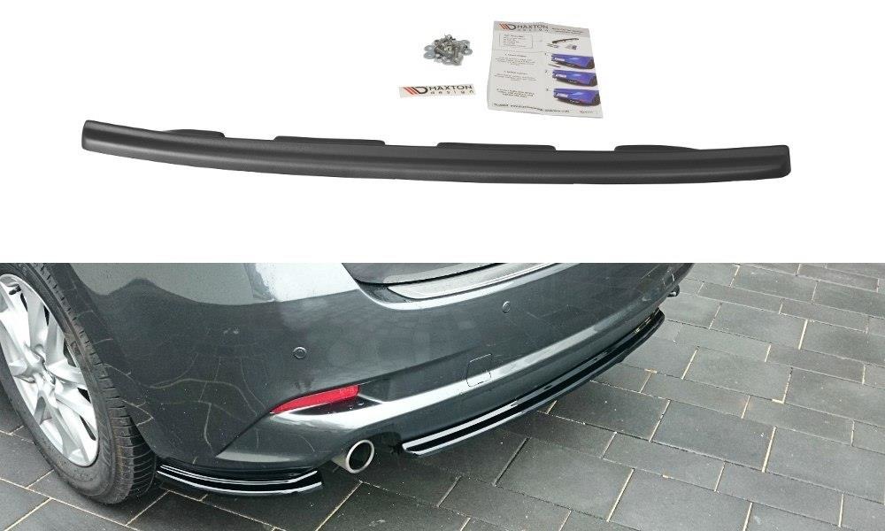 CENTRAL REAR SPLITTER MAZDA 3 BM (MK3) FACELIFT (WITHOUT VERTICAL BARS)