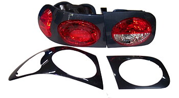 HONDA CIVIC 92-95 2/4D TAILLIGHTS BLACK/CARBON [TYC]