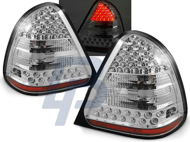 MERCEDES W202 C-CLASS 06.93-06.00 CHROME LED TAILLIGHTS - 2