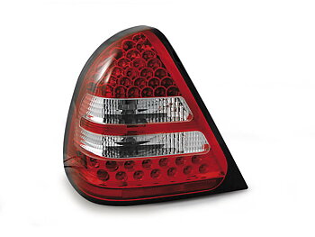MERCEDES W202 C-CLASS 06.93-06.00 RED WHITE LED TAILLIGHTS