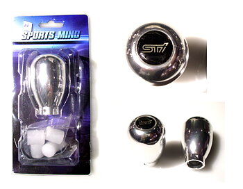 UNIVERSAL SHIFT KNOB CHROME INCL STI LOGO [SM]