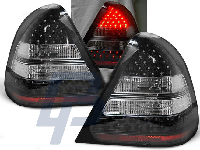 MERCEDES W202 C-CLASS 06.93-06.00 BLACK LED TAILLIGHTS - 2