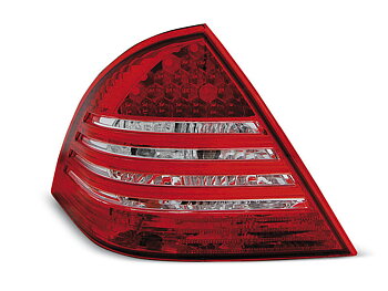 MERCEDES C-CLASS W203 SEDAN 00-04 RED WHITE LED TAILLIGHTS