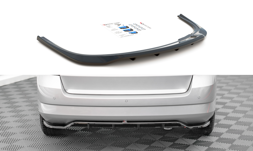 Central Rear Splitter (Vertical Bars) Skoda Fabia Estate Mk3