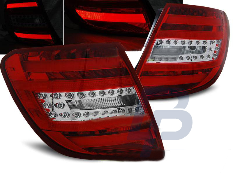 MERCEDES C-CLASS W204 KOMBI 07-10 RED WHITE LED TAILLIGHTS BAR - 4