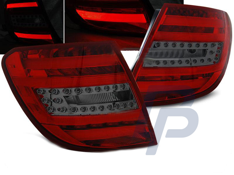 MERCEDES C-CLASS W204 KOMBI 07-10 RED SMOKE LED TAILLIGHTS BAR - 4