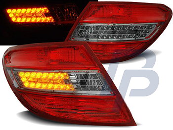 MERCEDES C-CLASS W204 SEDAN 07-10 RED SMOKE LED TAILLIGHTS