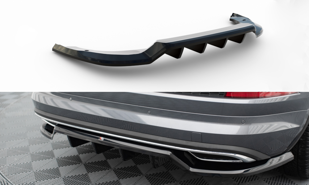 Central Rear Splitter (Vertical Bars) Skoda Kodiaq Sportline Mk1 Facelift