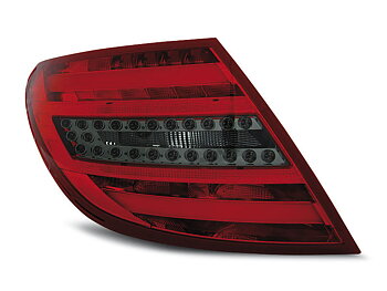 MERCEDES C-CLASS W204 SEDAN 07-10 RED SMOKE LED TAILLIGHTS BAR