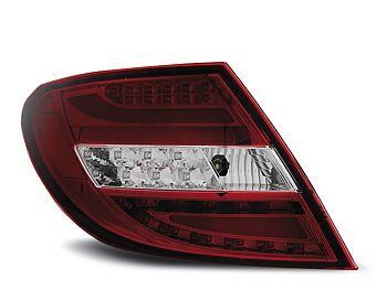 MERCEDES C-CLASS W204 SEDAN 07-10 RED WHITE LED TAILLIGHTS BAR