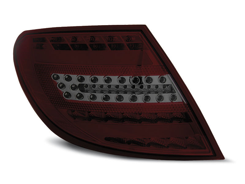 MERCEDES C-CLASS W204 SEDAN 07-10 RED SMOKE LED TAILLIGHTS BAR