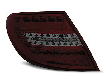 MERCEDES C-CLASS W204 SEDAN 07-10 RED SMOKE LED TAILLIGHTS BAR
