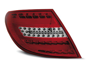 MERCEDES C-CLASS W204 SEDAN 07-10 RED WHITE LED TAILLIGHTS BAR