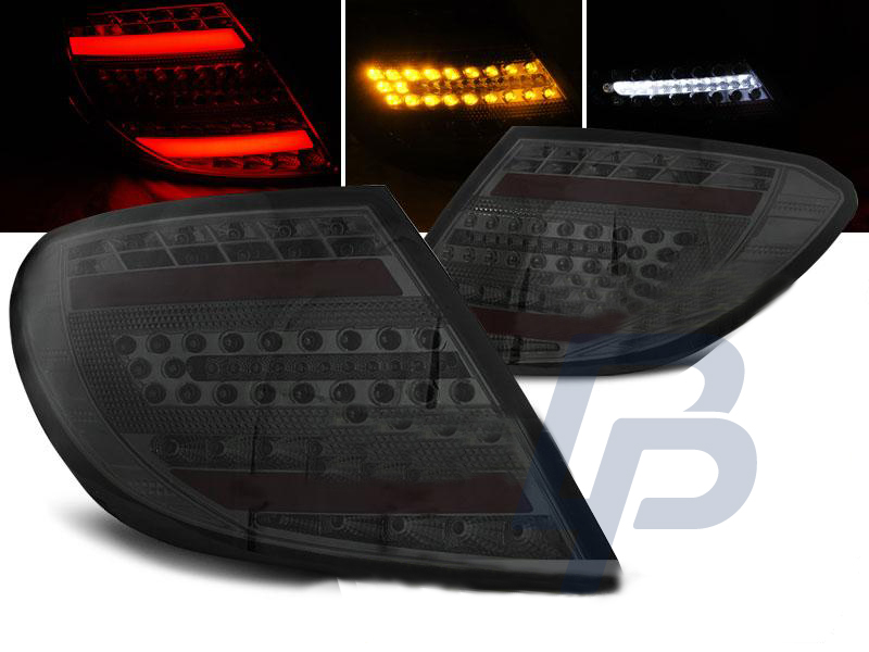 MERCEDES C-CLASS W204 SEDAN 07-10 SMOKE LED TAILLIGHTS BAR - 4