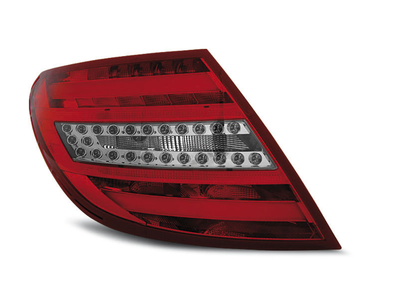 MERCEDES C-CLASS W204 SEDAN 07-10 RED WHITE LED TAILLIGHTS BAR