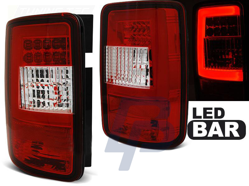 VW CADDY 03-03.14 RED WHITE LED TAILLIGHTS BAR - 5