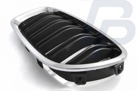 GRILLS BMW F10 / F11 10-16 M5 LOOK CHROME BLACK - 3