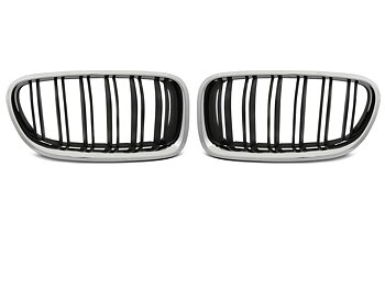 GRILLS BMW F10 / F11 10-16 M5 LOOK CHROME BLACK