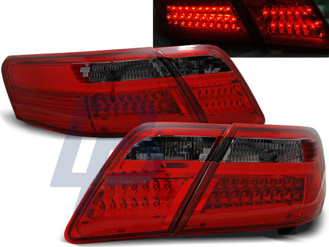 TOYOTA CAMRY 6 XV40 06-09 RED SMOKE LED TAILLIGHTS - 2