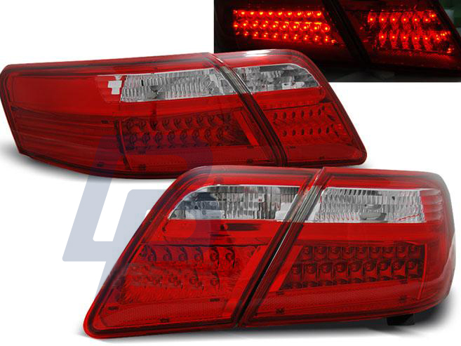 TOYOTA CAMRY 6 XV40 06-09 RED WHITE LED TAILLIGHTS - 2