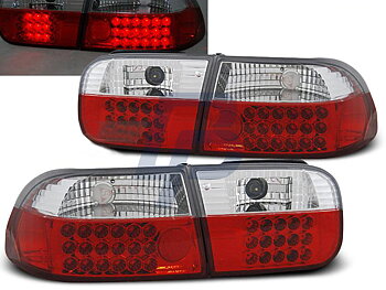 HONDA CIVIC 09.91-08.95 2D/4D RED WHITE LED TAILLIGHTS