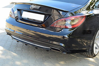 CENTRAL REAR SPLITTER MERCEDES CLS C218 (WITH A VERTICAL BAR)